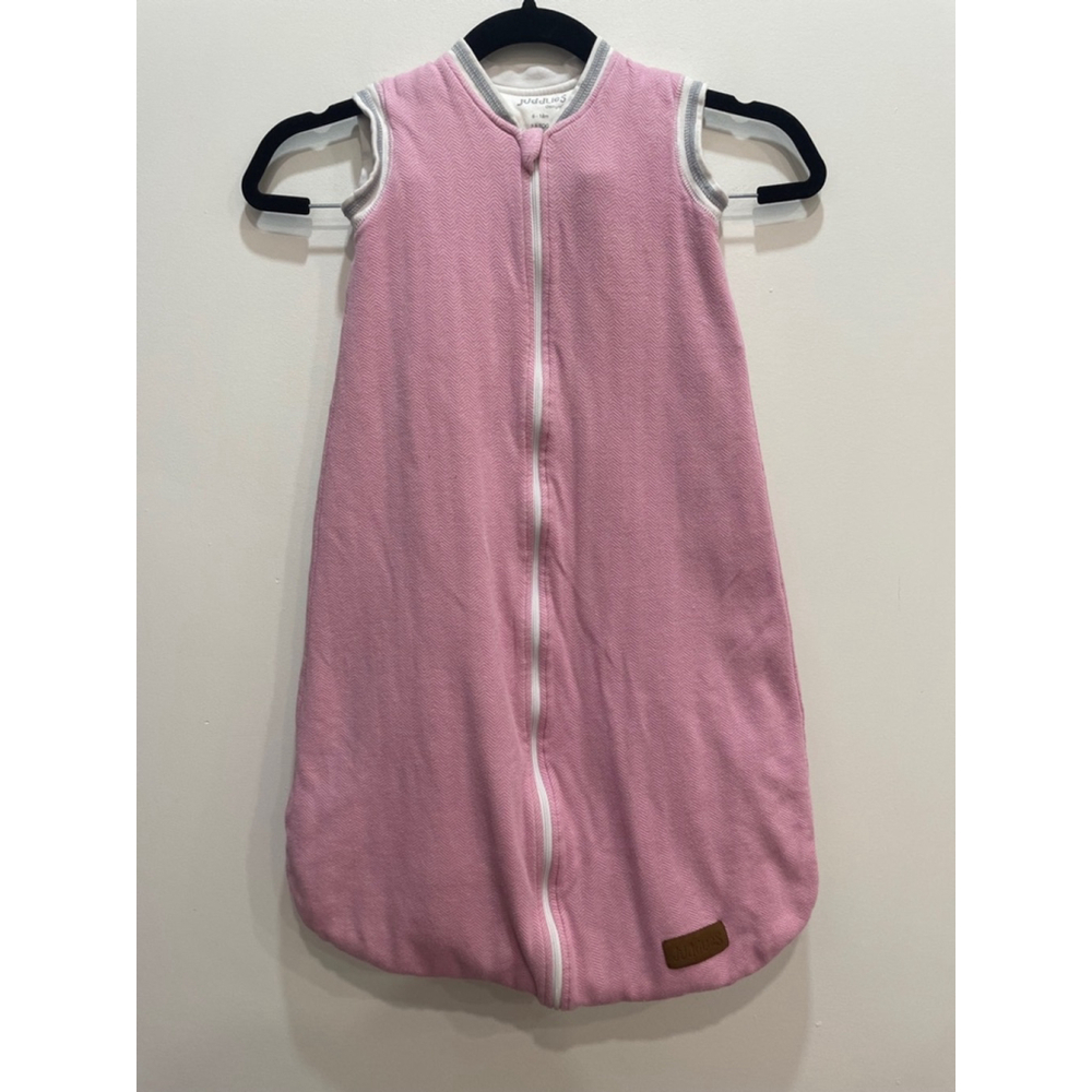 Juddlies Sleep Sack 6-18M 2.5 TOG Pink Organic Cotton Sleeveless Zipper Warm